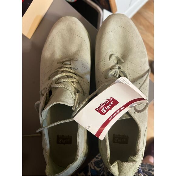 NWT Onitsuka Tiger Samsara Mens Green Suede Lifestyle Sneakers Shoes Size 8-41.5 - Picture 6 of 8